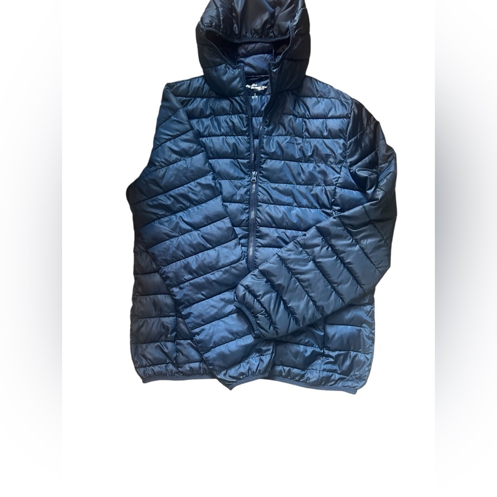 Jackson Hole Outerwear Mens Navy Blue Hooded Puffer Jacket Large‎ RN 113593